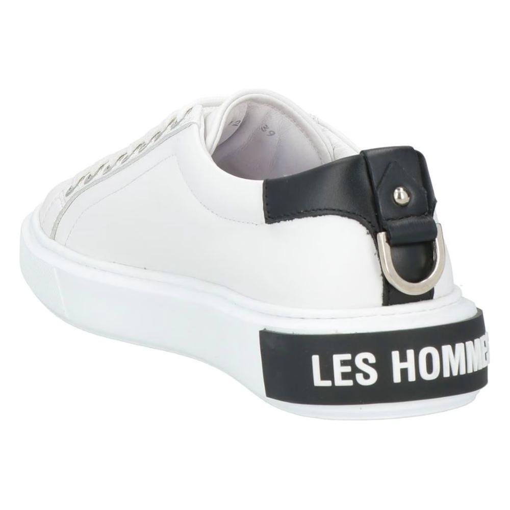 Les Hommes White Calfskin Men Sneaker 1728,67346170016,EU42/US9,EU43/US10,EU44/US11,EU45/US12,Les Hommes,Men,Men - Shoes,New with tags,Shoes,Sneakers - Men - Shoes,White Les Hommes LE-14345-EU42/US9