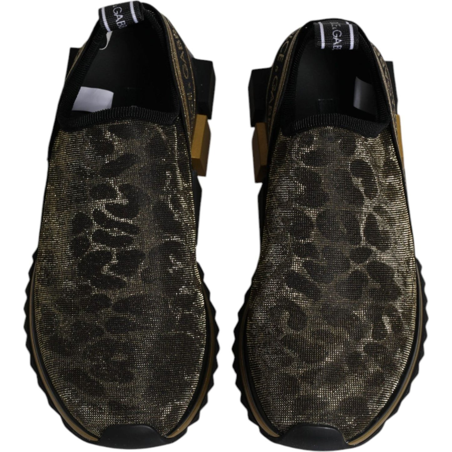 Dolce & Gabbana Gold Glitter Leopard Sorrento Sneakers Shoes 1728,67345645728,Dolce & Gabbana,EU36/US6,Gold,Material: Polyester,Preowned / Defect,Shoes,Sneakers - Women - Shoes,Women,Women - Shoes Dolce & Gabbana LA12203-36