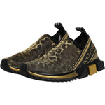 Dolce & Gabbana Gold Glitter Leopard Sorrento Sneakers Shoes 1728,67345645728,Dolce & Gabbana,EU36/US6,Gold,Material: Polyester,Preowned / Defect,Shoes,Sneakers - Women - Shoes,Women,Women - Shoes Dolce & Gabbana LA12203-36