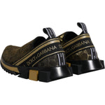 Dolce & Gabbana Gold Glitter Leopard Sorrento Sneakers Shoes 1728,67345645728,Dolce & Gabbana,EU36/US6,Gold,Material: Polyester,Preowned / Defect,Shoes,Sneakers - Women - Shoes,Women,Women - Shoes Dolce & Gabbana LA12203-36