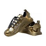 Dolce & Gabbana Metallic Gold NS1 Low Top Sneakers Shoes Sneakers 1728,67345645728,Dolce & Gabbana,EU37/US6.5,Gold,Preowned / Defect,Shoes,Sneakers - Women - Shoes,Women,Women - Shoes Dolce & Gabbana LA10413-37
