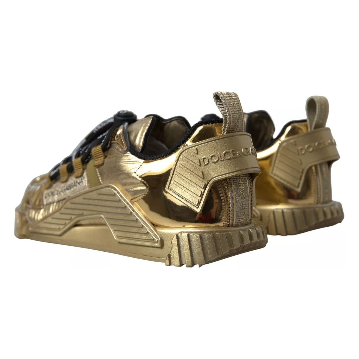 Dolce & Gabbana Metallic Gold NS1 Low Top Sneakers Shoes Sneakers 1728,67345645728,Dolce & Gabbana,EU37/US6.5,Gold,Preowned / Defect,Shoes,Sneakers - Women - Shoes,Women,Women - Shoes Dolce & Gabbana LA10413-37