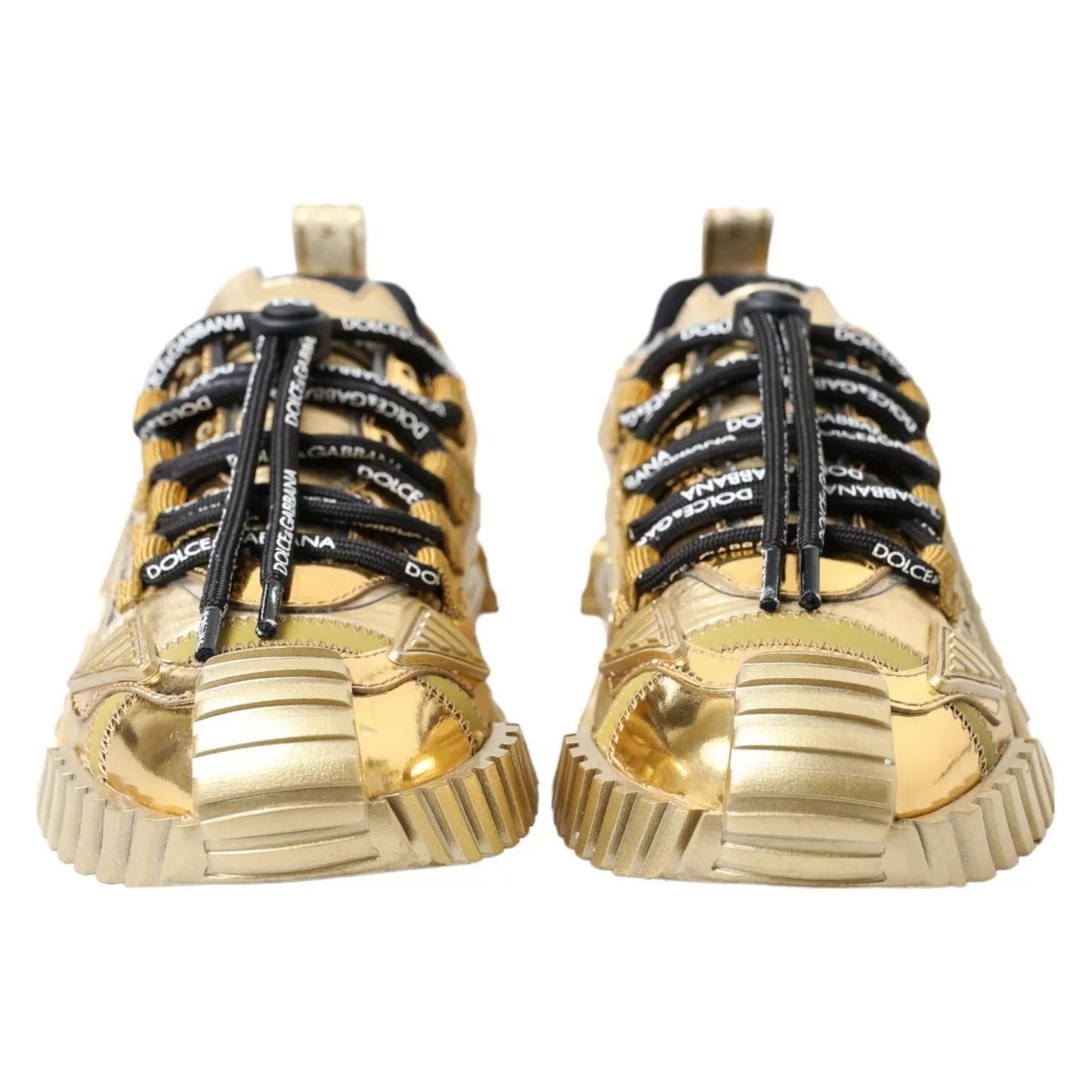 Dolce & Gabbana Metallic Gold NS1 Low Top Sneakers Shoes Sneakers 1728,67345645728,Dolce & Gabbana,EU37/US6.5,Gold,Preowned / Defect,Shoes,Sneakers - Women - Shoes,Women,Women - Shoes Dolce & Gabbana LA10413-37