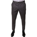 Dolce & Gabbana Dark Gray Mid Waist Dress Pants