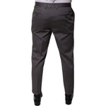 Dolce & Gabbana Dark Gray Mid Waist Dress Pants