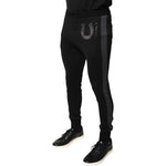 Dolce & Gabbana Black Horseshoe Embellished Wool Slim Fit Pants