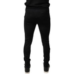 Dolce & Gabbana Black Horseshoe Embellished Wool Slim Fit Pants