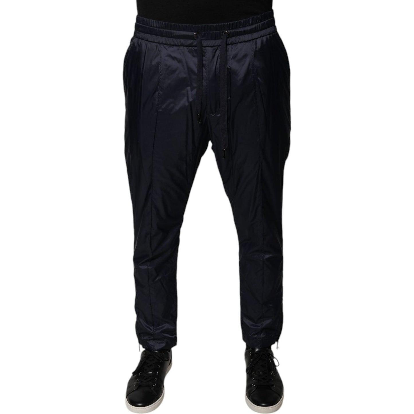 Dolce & Gabbana Dark Blue Cotton Skinny Sweatpants Pants