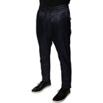 Dolce & Gabbana Dark Blue Cotton Skinny Sweatpants Pants
