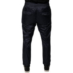 Dolce & Gabbana Dark Blue Cotton Skinny Sweatpants Pants