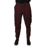 Dolce & Gabbana Bordeaux Cotton Cargo Jogger Sweatpants Pants