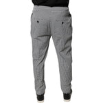 Dolce & Gabbana Black White Houndstooth Skinny Dress Pants