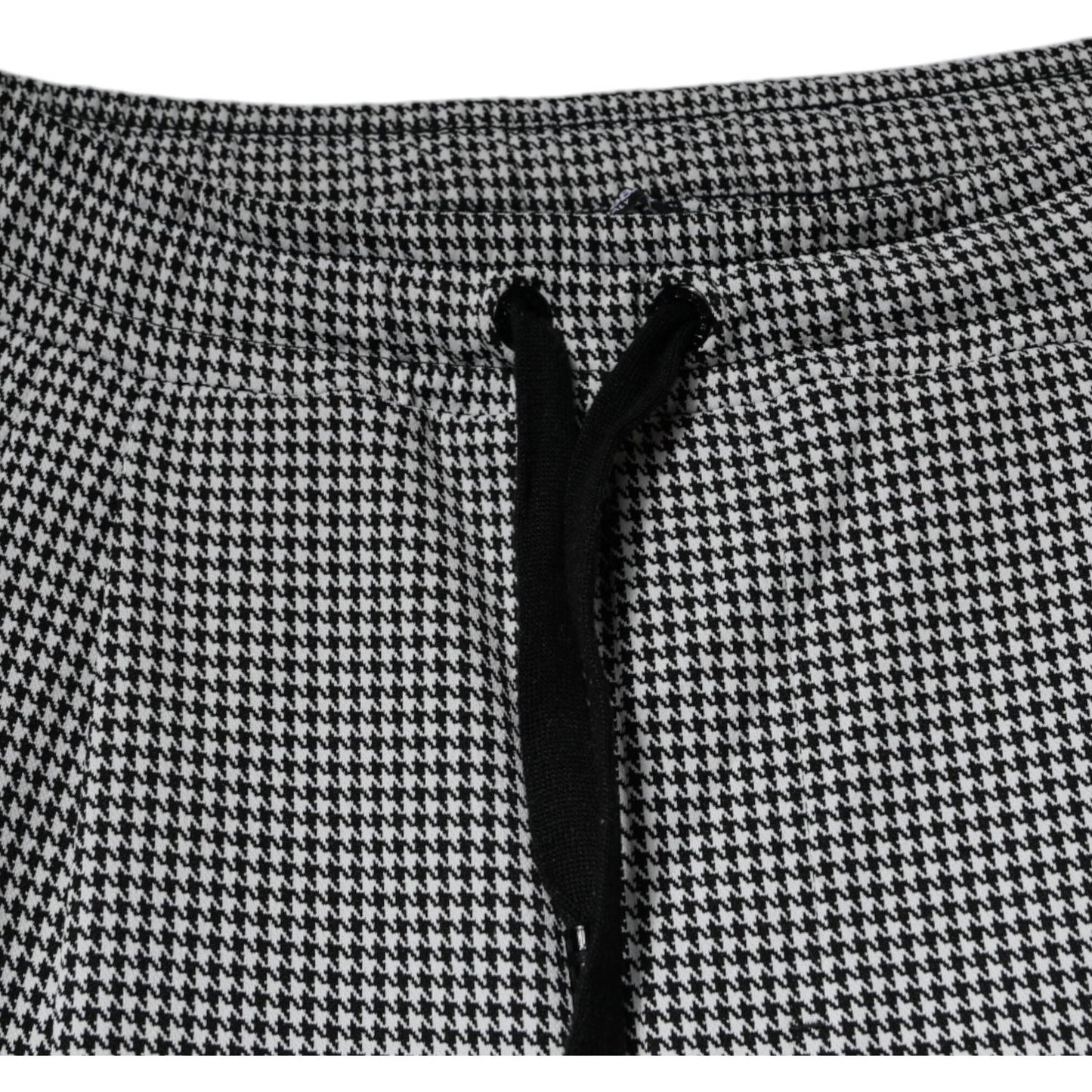 Dolce & Gabbana Black White Houndstooth Skinny Dress Pants