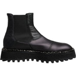 Dolce & Gabbana Black Chelsea Boots Leather Slip On Shoes 1728,67345645728,Black,Boots - Men - Shoes,Dolce & Gabbana,EU44/US11,Material: 40% Viscose 30% Lamb Leather 13% Nylon 13% Polyester 4% PU,Men,Men - Shoes,Preowned / Defect,Shoes Dolce & Gabbana MV6