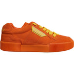 Dolce & Gabbana Orange Miami Leather Low Top Sneakers Shoes