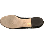 Dolce & Gabbana Black Taormina Lace Slip On Flats Shoes