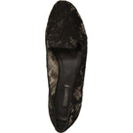 Dolce & Gabbana Black Taormina Lace Slip On Flats Shoes