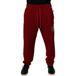 Dolce & Gabbana Red Logo Tape Cotton Jogger Sweatpants Pants 1728,67345645728,Clothing,Dolce & Gabbana,IT58 | XXL,Jeans & Pants - Men - Clothing,Material: 100% Cotton,Men,Men - Clothing,Preowned / Defect,Red Dolce & Gabbana PAN75041-58