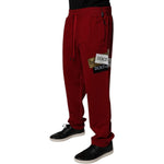 Dolce & Gabbana Red Logo Tape Cotton Jogger Sweatpants Pants 1728,67345645728,Clothing,Dolce & Gabbana,IT58 | XXL,Jeans & Pants - Men - Clothing,Material: 100% Cotton,Men,Men - Clothing,Preowned / Defect,Red Dolce & Gabbana PAN75041-58