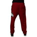 Dolce & Gabbana Red Logo Tape Cotton Jogger Sweatpants Pants 1728,67345645728,Clothing,Dolce & Gabbana,IT58 | XXL,Jeans & Pants - Men - Clothing,Material: 100% Cotton,Men,Men - Clothing,Preowned / Defect,Red Dolce & Gabbana PAN75041-58