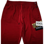 Dolce & Gabbana Red Logo Tape Cotton Jogger Sweatpants Pants 1728,67345645728,Clothing,Dolce & Gabbana,IT58 | XXL,Jeans & Pants - Men - Clothing,Material: 100% Cotton,Men,Men - Clothing,Preowned / Defect,Red Dolce & Gabbana PAN75041-58
