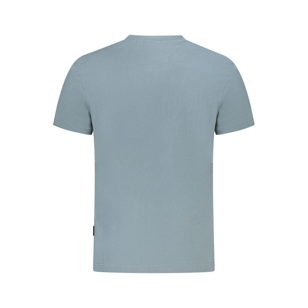 Napapijri Gray Cotton Men T-Shirt Napapijri Dark Gray