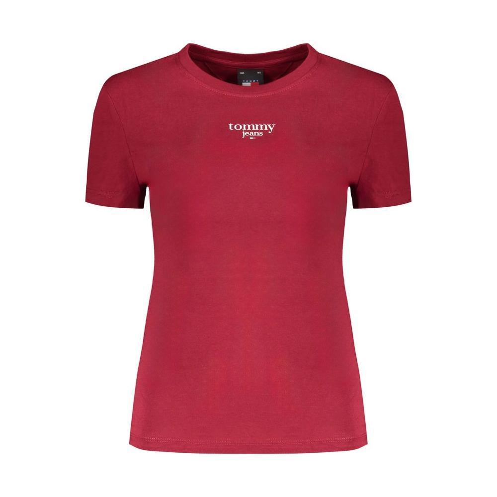 Tommy Hilfiger Red Cotton Tops & T-Shirt