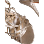 Dolce & Gabbana Beige Leather Stiletto Heels Sandals Shoes Dolce & Gabbana Rosy Brown