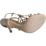 Dolce & Gabbana Beige Leather Stiletto Heels Sandals Shoes Dolce & Gabbana Rosy Brown