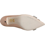 Dolce & Gabbana Beige Satin Crystal High Heels Pumps Shoes Dolce & Gabbana Gray