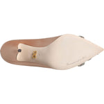 Dolce & Gabbana Beige Satin Crystal High Heels Pumps Shoes Dolce & Gabbana Light Gray