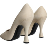 Dolce & Gabbana Beige Suede Leather High Heels Pumps Shoes Dolce & Gabbana Rosy Brown