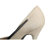 Dolce & Gabbana Beige Suede Leather High Heels Pumps Shoes Dolce & Gabbana Gray