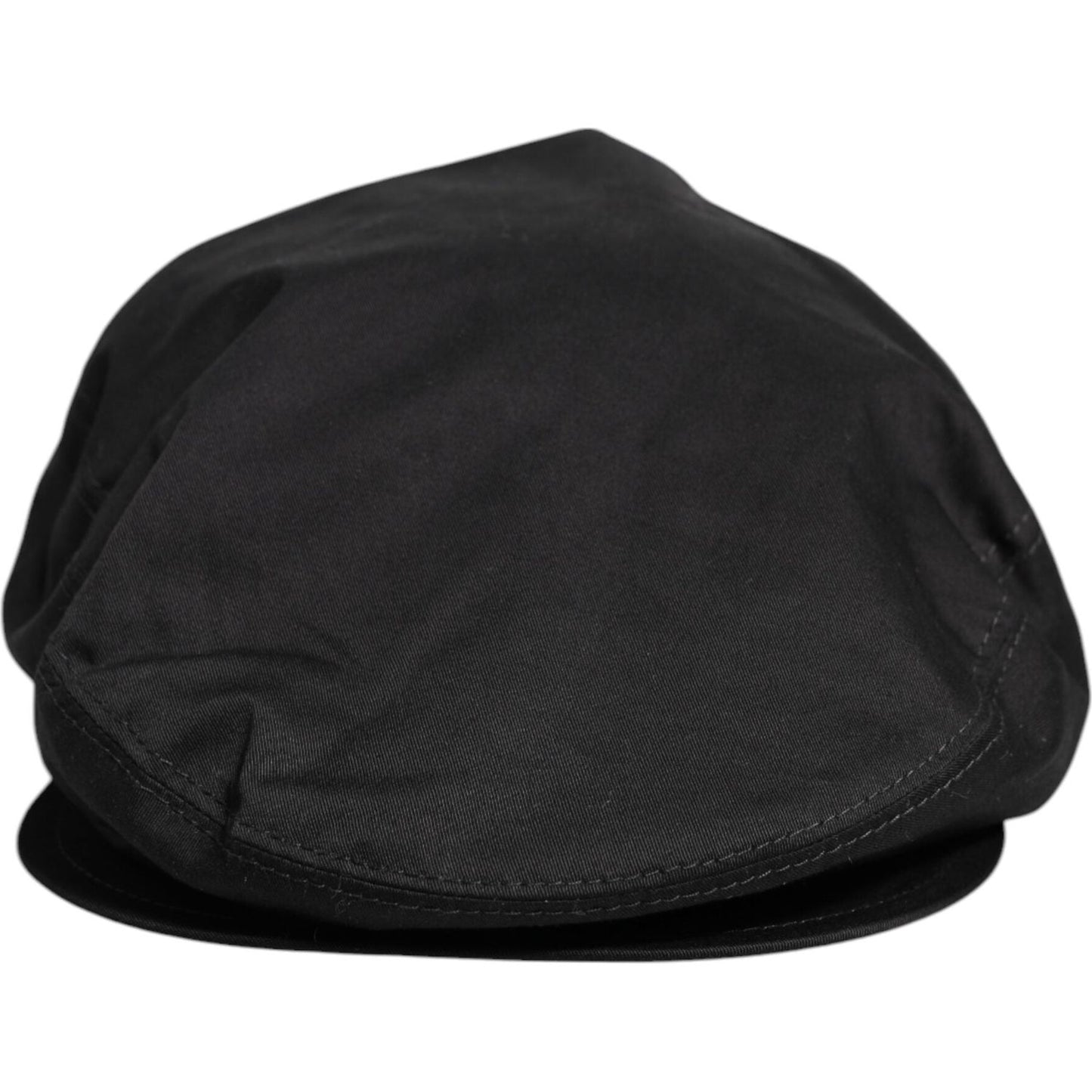 Dolce & Gabbana Black Cotton Newsboy Capello Cabbie Hat 1728,60 cm|XL,67345645728,Accessories,Black,Dolce & Gabbana,Hats & Caps - Men - Accessories,Material: 97% Cotton 3% Elastane,Men,Men - Accessories,New with tags Dolce & Gabbana HAT9679-60