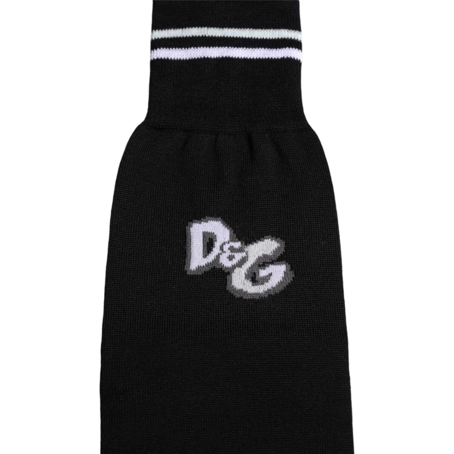 Dolce & Gabbana Black DG Logo Print Cotton Over Calf Socks 1728,67345645728,Black,Dolce & Gabbana,L,Material: 88% Cotton 10% Nylon 2% Elastane,New with tags,Socks - Men - Accessories,Unisex Dolce & Gabbana SCS2192-L