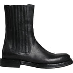 Dolce & Gabbana Black Horse Leather Mid Calf Boots Shoes Dolce & Gabbana Dark Slate Gray
