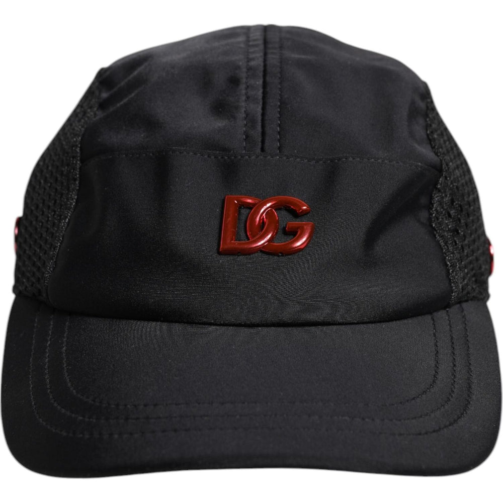 Dolce & Gabbana Black Nylon DG Logo 6 Panels Baseball Cap 1728,57 cm|S,58 cm|M,67345645728,Accessories,Black,Dolce & Gabbana,Hats & Caps - Men - Accessories,Material: 66% Nylon 20% Polyester 14% Elastane,Men,Men - Accessories,New with tags Dolce & Gabbana