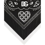 Dolce & Gabbana Black White Bandana Square Foulard Scarf 1728,67345645728,Accessories,Black and White,Dolce & Gabbana,Material: 100% Cotton,Men,Men - Accessories,Preowned / Defect,Scarves - Men - Accessories Dolce & Gabbana MS7229