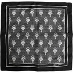 Dolce & Gabbana Black White Printed Square Foulard Scarf 1728,67345645728,Accessories,Black and White,Dolce & Gabbana,Material: 100% Silk,Men,Men - Accessories,New with tags,Scarves - Men - Accessories Dolce & Gabbana MS7241