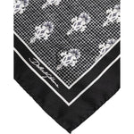 Dolce & Gabbana Black White Printed Square Foulard Scarf 1728,67345645728,Accessories,Black and White,Dolce & Gabbana,Material: 100% Silk,Men,Men - Accessories,New with tags,Scarves - Men - Accessories Dolce & Gabbana MS7241