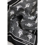 Dolce & Gabbana Black White Printed Square Foulard Scarf 1728,67345645728,Accessories,Black and White,Dolce & Gabbana,Material: 100% Silk,Men,Men - Accessories,New with tags,Scarves - Men - Accessories Dolce & Gabbana MS7241