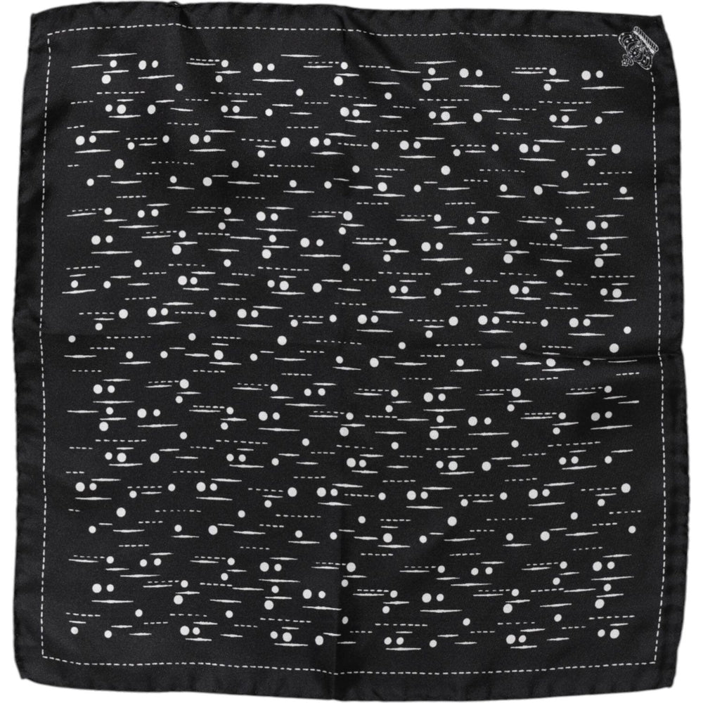 Dolce & Gabbana Black White Printed Square Men Foulard Scarf 1728,67345645728,Accessories,Black and White,Dolce & Gabbana,Material: 100% Silk,Men,Men - Accessories,Preowned / Defect,Scarves - Men - Accessories Dolce & Gabbana MS7225