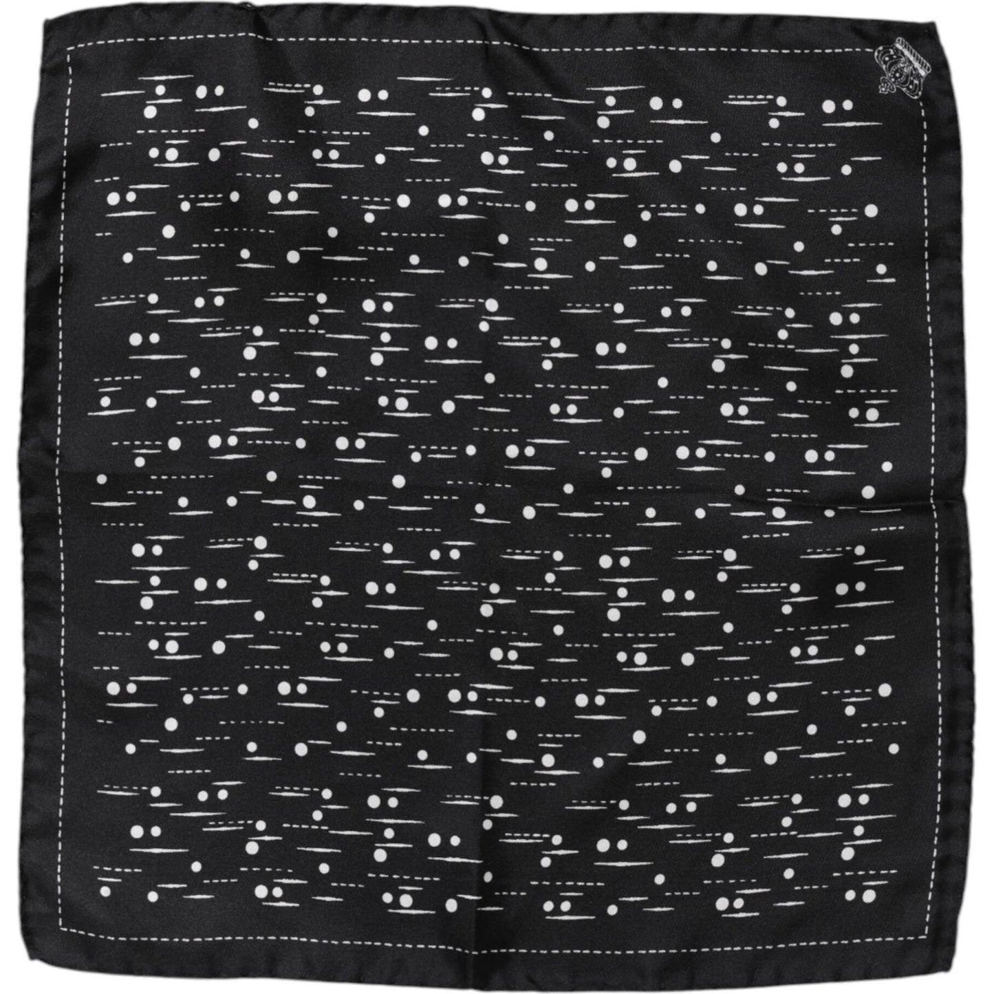 Dolce & Gabbana Black White Printed Square Men Foulard Scarf 1728,67345645728,Accessories,Black and White,Dolce & Gabbana,Material: 100% Silk,Men,Men - Accessories,Preowned / Defect,Scarves - Men - Accessories Dolce & Gabbana MS7225