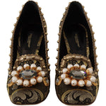 Dolce & Gabbana Elegant Gold Jacquard Brocade Pumps 1728,67345645728,Dolce & Gabbana,EU36/US5.5,Gold,Material: 67% Leather 16% Acetate 9% Polyester 8% Cotton,New with tags,Pumps - Women - Shoes,Women Dolce & Gabbana LA9965 - 36