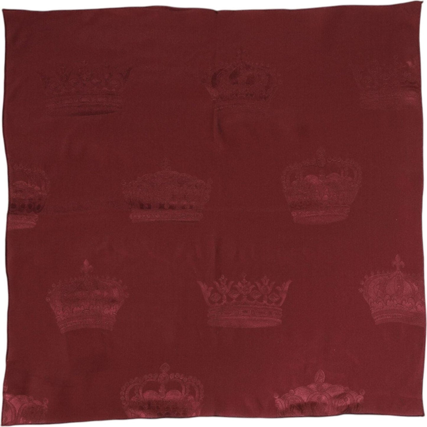 Dolce & Gabbana Maroon Silk Crown Square Men Foulard Scarf 1728,67345645728,Accessories,Dolce & Gabbana,Maroon,Material: 100% Silk,Men,Men - Accessories,New with tags,Scarves - Men - Accessories Dolce & Gabbana MS7245