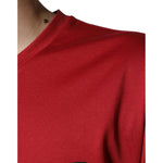 Dolce & Gabbana Red Cotton DG Logo Print Crew Neck T-shirt Dolce & Gabbana Brown
