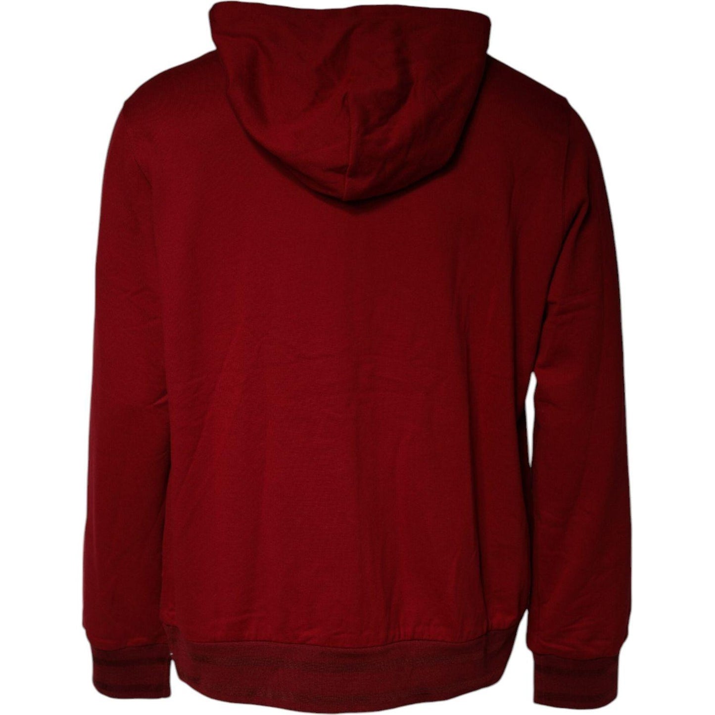 Dolce & Gabbana Red Logo Plaque Hooded Sweatshirt Sweater 1728,67345645728,Dolce & Gabbana,IT58 | 3XL,Material: 100% Cotton,Men,Preowned / Defect,Red,Sweaters - Men - Clothing Dolce & Gabbana TSH86969-58