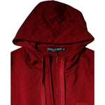 Dolce & Gabbana Red Logo Plaque Hooded Sweatshirt Sweater 1728,67345645728,Dolce & Gabbana,IT58 | 3XL,Material: 100% Cotton,Men,Preowned / Defect,Red,Sweaters - Men - Clothing Dolce & Gabbana TSH86969-58