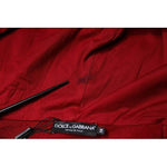 Dolce & Gabbana Red Logo Plaque Hooded Sweatshirt Sweater 1728,67345645728,Dolce & Gabbana,IT58 | 3XL,Material: 100% Cotton,Men,Preowned / Defect,Red,Sweaters - Men - Clothing Dolce & Gabbana TSH86969-58