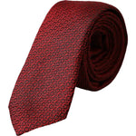 Dolce & Gabbana Red Patterned 100% Silk Adjustable Men Tie Dolce & Gabbana Black